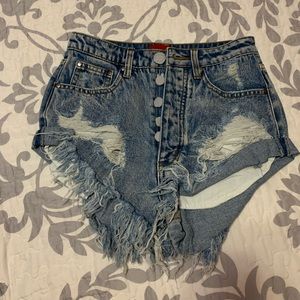 Denim shorts